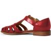 imageFSJ Women Retro Closed Toe Flats Sandals Low Block Heel Woven Roman Ankle Strap Hollow Caged Summer Fisherman Sandals Shoes Size 416 USRed