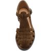 imageFSJ Women Retro Closed Toe Flats Sandals Low Block Heel Woven Roman Ankle Strap Hollow Caged Summer Fisherman Sandals Shoes Size 416 USTaupe Suede