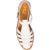 imageFSJ Women Retro Closed Toe Flats Sandals Low Block Heel Woven Roman Ankle Strap Hollow Caged Summer Fisherman Sandals Shoes Size 416 USWhite