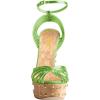 imageFSJ Women Rivet Studded Wedges Sandals Platform Cork High Heel Peep Toe Ankle Strap Buckle Sexy Strappy Party Shoes Size 416 USGreen