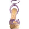 imageFSJ Women Rivet Studded Wedges Sandals Platform Cork High Heel Peep Toe Ankle Strap Buckle Sexy Strappy Party Shoes Size 416 USPurple