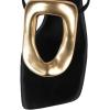 imageFSJ Women Square Open Toe Heeled Sandals Chunky Block Heel Flip Flops Slip On Gold Detail Thong Sandals Comfy Summer Fashion Slides Size 416 USBlack