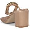 imageFSJ Women Square Open Toe Heeled Sandals Chunky Block Heel Flip Flops Slip On Gold Detail Thong Sandals Comfy Summer Fashion Slides Size 416 USChampagne
