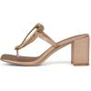 imageFSJ Women Square Open Toe Heeled Sandals Chunky Block Heel Flip Flops Slip On Gold Detail Thong Sandals Comfy Summer Fashion Slides Size 416 USChampagne