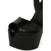 imageFSJ Women Super High Block Chunky Platform Heel Peep Toe Ankle Strap Sandals Sexy Slingback Buckle Prom Pump Shoes Size 416 USBlack
