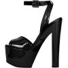 imageFSJ Women Super High Block Chunky Platform Heel Peep Toe Ankle Strap Sandals Sexy Slingback Buckle Prom Pump Shoes Size 416 USBlack