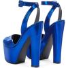 imageFSJ Women Super High Block Chunky Platform Heel Peep Toe Ankle Strap Sandals Sexy Slingback Buckle Prom Pump Shoes Size 416 USBlue