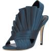 imageFSJ Women Charm Slingback DOrsay Sandals Slip On Peep Toe Satin Ankle Strap Sandals Stiletto High Heel Slide Mule Ladies Party Wedding Prom Dress Sexy Shoes Size 415 USDark Blue