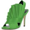imageFSJ Women Charm Slingback DOrsay Sandals Slip On Peep Toe Satin Ankle Strap Sandals Stiletto High Heel Slide Mule Ladies Party Wedding Prom Dress Sexy Shoes Size 415 USGreen
