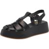 imageFSJ Women Closed Toe Fisherman Platform Sandals Adjustable Buckle Ankle Strap Hollow Out Thick Sole Gladiator Caged Summer Shoes Size 416 USBlack
