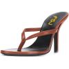 imageFSJ Women Fashion Thong Flip Flops Stiletto High Heels Slip On Almond Toe Casual Sandals Summer Beach Dressy Slipper Comfy ShoesSorrel