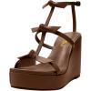 imageFSJ Women High Heels Platform Wedge Heel Sandals Sexy Open Toe Gladiator T Strap Bow Summer Walking Dressy Shoes Size 416 USChocolate