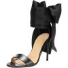 imageFSJ Women Open Toe Stiletto High Heel Sandals Laceup Cute Satin Bowknot Heeled Sandals Sexy Strappy Summer Wedding Party Dress Shoes Size 416 USBlack