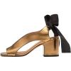 imageFSJ Women Open Toe V Cut Platform Sandals with Ribbon Tie Up Comfort Block Chunky Heels Fashion Dance Dress Pumps Shoes Size 416 USGolden