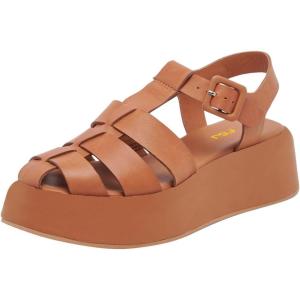 imageFSJ Women Closed Toe Fisherman Platform Sandals Adjustable Buckle Ankle Strap Hollow Out Thick Sole Gladiator Caged Summer Shoes Size 416 USBrown