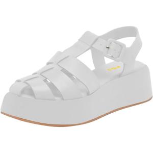 imageFSJ Women Closed Toe Fisherman Platform Sandals Adjustable Buckle Ankle Strap Hollow Out Thick Sole Gladiator Caged Summer Shoes Size 416 USWhite