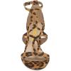 imageFSJ Women Strappy Ankle Strap Sandals Open Toe High Heel Caged Cutout TStrap Fashion Shoes Size 415 USLeopard