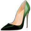 imageFSJ Women Formal Pointed Toe Pumps High Heel Sexy Stilettos Slip On Office Cute Evening Dress Shoes Size 415 USGreen Gradient