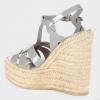 imageFSJ Women Elegant Open Toe Espadrille Platform Ankle Strap Wedge Sandals Woven Cutout Casual Summer Dress Shoes Size 416 USGrey