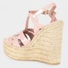 imageFSJ Women Elegant Open Toe Espadrille Platform Ankle Strap Wedge Sandals Woven Cutout Casual Summer Dress Shoes Size 416 USPink