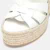 imageFSJ Women Elegant Open Toe Espadrille Platform Ankle Strap Wedge Sandals Woven Cutout Casual Summer Dress Shoes Size 416 USWhite