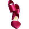 imageFSJ Women Chic Closed Pointed Toe DOrsay Ankle Strap Ballet Flats Shoes Large Side Bows Comfortable Shoes Size 416 USFuchsia