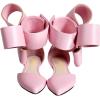 imageFSJ Women Chic Closed Pointed Toe DOrsay Ankle Strap Ballet Flats Shoes Large Side Bows Comfortable Shoes Size 416 USPink Pu