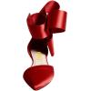 imageFSJ Women Chic Closed Pointed Toe DOrsay Ankle Strap Ballet Flats Shoes Large Side Bows Comfortable Shoes Size 416 USRed