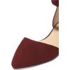 imageFSJ Women Classic Pointy Toe Ankle Strap DOrsay Flats Zipper Comfortable Walking Shoes Size 415 USWine