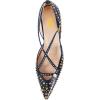 imageFSJ Women Flats Pointed Toe Crossed Strap DOrsay Studded Rivets Adjustable Buckle No Heel Party Dress Spikes Shoes Size 416 USBlue