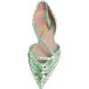imageFSJ Women Flats Pointed Toe Crossed Strap DOrsay Studded Rivets Adjustable Buckle No Heel Party Dress Spikes Shoes Size 416 USLight Green