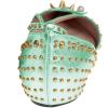 imageFSJ Women Flats Pointed Toe Crossed Strap DOrsay Studded Rivets Adjustable Buckle No Heel Party Dress Spikes Shoes Size 416 USLight Green