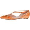 imageFSJ Women Flats Pointed Toe Crossed Strap DOrsay Studded Rivets Adjustable Buckle No Heel Party Dress Spikes Shoes Size 416 USOrange