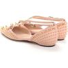 imageFSJ Women Flats Pointed Toe Crossed Strap DOrsay Studded Rivets Adjustable Buckle No Heel Party Dress Spikes Shoes Size 416 USPink