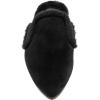 imageFSJ Women Fur Mules Comfortable Pointed Closed Toe Flat Sandals SlipOn Furry Padded Backless Loafers Casual Slides Slippers Shoes Size 416 USBlack