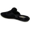 imageFSJ Women Fur Mules Comfortable Pointed Closed Toe Flat Sandals SlipOn Furry Padded Backless Loafers Casual Slides Slippers Shoes Size 416 USBlack