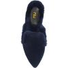 imageFSJ Women Fur Mules Comfortable Pointed Closed Toe Flat Sandals SlipOn Furry Padded Backless Loafers Casual Slides Slippers Shoes Size 416 USBlue
