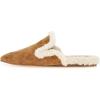 imageFSJ Women Fur Mules Comfortable Pointed Closed Toe Flat Sandals SlipOn Furry Padded Backless Loafers Casual Slides Slippers Shoes Size 416 USBrown