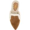 imageFSJ Women Fur Mules Comfortable Pointed Closed Toe Flat Sandals SlipOn Furry Padded Backless Loafers Casual Slides Slippers Shoes Size 416 USBrown