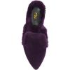 imageFSJ Women Fur Mules Comfortable Pointed Closed Toe Flat Sandals SlipOn Furry Padded Backless Loafers Casual Slides Slippers Shoes Size 416 USPurple