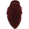 imageFSJ Women Fur Mules Comfortable Pointed Closed Toe Flat Sandals SlipOn Furry Padded Backless Loafers Casual Slides Slippers Shoes Size 416 USRed