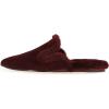 imageFSJ Women Fur Mules Comfortable Pointed Closed Toe Flat Sandals SlipOn Furry Padded Backless Loafers Casual Slides Slippers Shoes Size 416 USRed