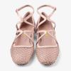 imageFSJ Women Mesh Ballet Flats Sparkly Rhinestones Embellished Square Toe Crisscross Strap with Buckle Mary Jane Ballerina Shoes Size 415 USPink