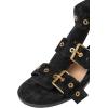 imageFSJ Women Open Toe Fisherman Gladiator Flat Sandal Three Buckle Strap Roman Studs Summer Casual Daily Shoes Size 416 USBlack