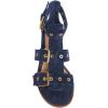 imageFSJ Women Open Toe Fisherman Gladiator Flat Sandal Three Buckle Strap Roman Studs Summer Casual Daily Shoes Size 416 USBlue