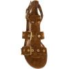imageFSJ Women Open Toe Fisherman Gladiator Flat Sandal Three Buckle Strap Roman Studs Summer Casual Daily Shoes Size 416 USBrown