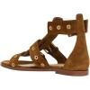 imageFSJ Women Open Toe Fisherman Gladiator Flat Sandal Three Buckle Strap Roman Studs Summer Casual Daily Shoes Size 416 USBrown