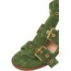 imageFSJ Women Open Toe Fisherman Gladiator Flat Sandal Three Buckle Strap Roman Studs Summer Casual Daily Shoes Size 416 USGreen