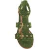 imageFSJ Women Open Toe Fisherman Gladiator Flat Sandal Three Buckle Strap Roman Studs Summer Casual Daily Shoes Size 416 USGreen