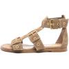 imageFSJ Women Open Toe Fisherman Gladiator Flat Sandal Three Buckle Strap Roman Studs Summer Casual Daily Shoes Size 416 USKhaki